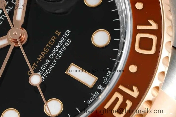 MiroTime 0420 Durable GMT-Master II 126711 CHNR Black Brown Ceramic Clean Factory 1:1 Best Edition on SS RG Bracelet VR 2108